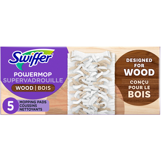 Swiffer PowerMop Wood Mopping Pad Refills for Floor Cleaning, 5 count 5 ea, $3.20/1ea