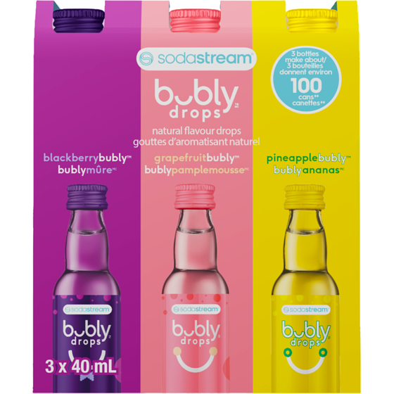 sodastream bubly Blackberry Grapefruit Pineapple Variety 3-Pack 1 ea, $15.00/1ea
