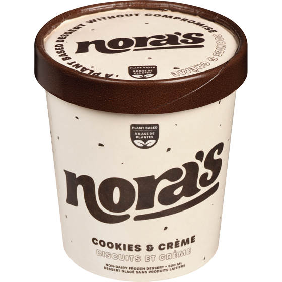 Nora Non-Dairy Frozen Dessert Cookies & Crème 500 ml, $1.90/100ml