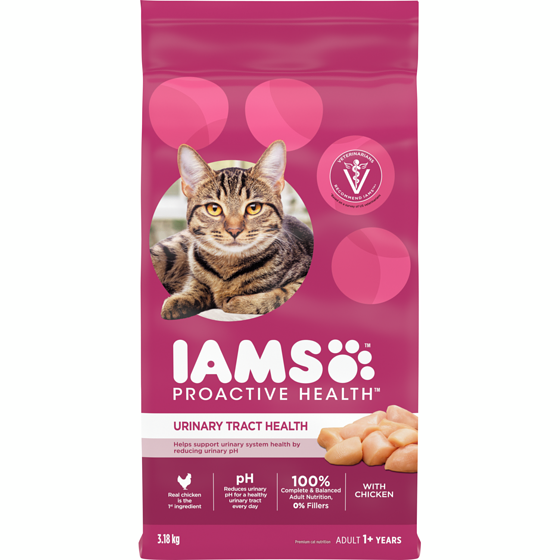Iams Proactive Health Premium Cat Nutrition Urinary Tract Health With Chicken Adult 1+ Years 3.18 kg, $0.85/100g