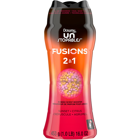 Downy Unstopables Fusions In-Wash Laundry Scent Booster Beads, Sunset and Citrus Scent, 2-in-1 All Day Freshness 453 g, $3.97/100g