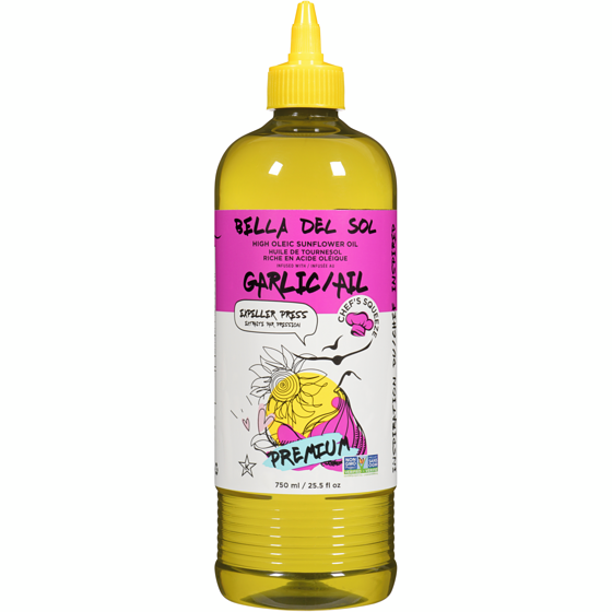 Bella Del Sol Huile de tournesol riche en acide olelque infusee a l'ail 750 ml, 1,13 $/100ml