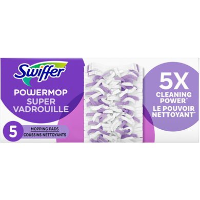 Swiffer Recharges de coussins nettoyants multi-surfaces SuperVadrouille, 5 unités 5 ea, 2,90 $/1ch