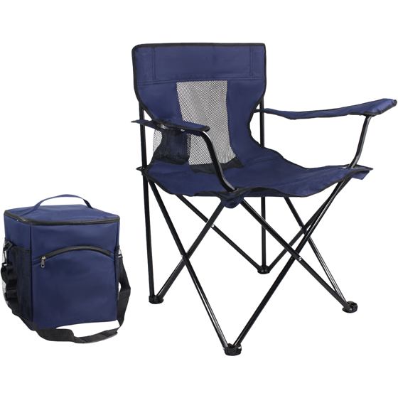 Everyday Essentials Outdoor Chair and Cooler 2 Piece Set - Navy 1 ea, $25.00/1ea