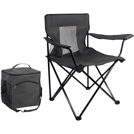 Everyday Essentials Outdoor Chair and Cooler 2 Piece Set - Charcoal 1 ea, $25.00/1ea