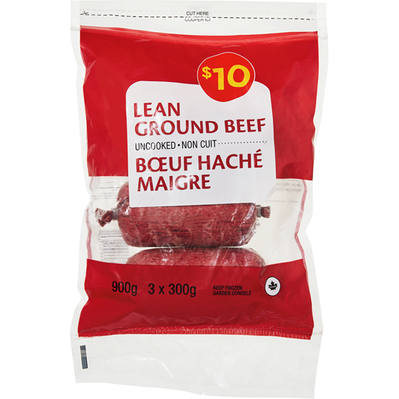 null Lean Ground Beef 0.9 kg, $1.11/100g