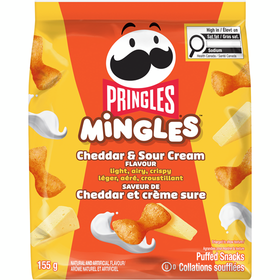 Pringles Mingles Puffed Snacks Cheddar & Sour Cream Flavour 155 g, $3.09/100g