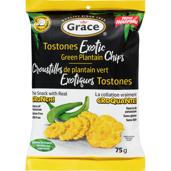 Grace Tostones Exotic Green Plantain Chips 75 g, $4.39/100g
