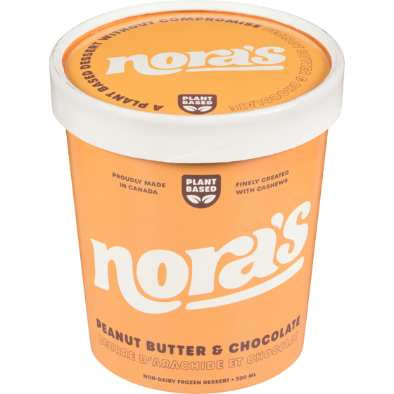Nora Non-Dairy Frozen Dessert Peanut Butter & Chocolate 500 ml, $1.90/100ml