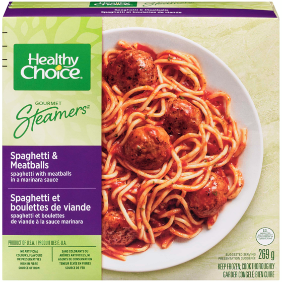 Healthy Choice Gourmet Steamers Spaghetti & Meatballs 269 g, $2.60/100g
