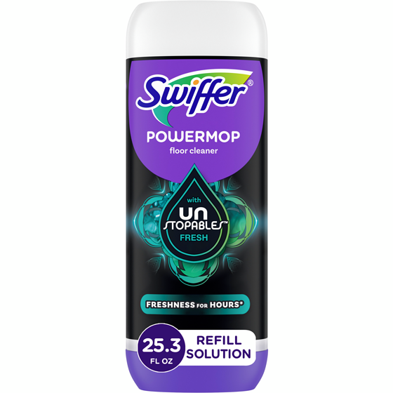 Swiffer PowerMop Floor Cleaning Solution with Unstopables Fresh Scent 750 ml, $1.27/100ml