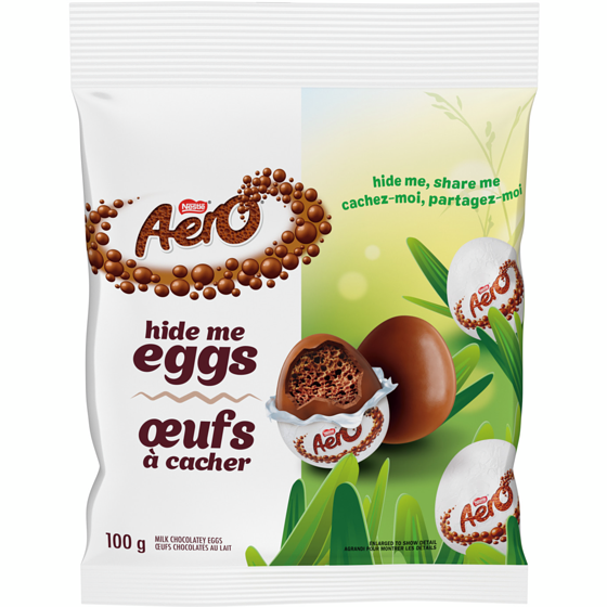 Nestlé Aero Hide Me Eggs, Miniature Milk Chocolatey Eggs 100 g, $8.00/100g