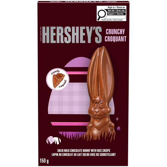 Hershey's Crunchy Solid Milk Chocolate Bunny With Rice Crisps 150 g, $3.99/100g