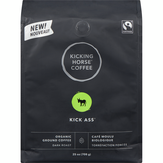 Kicking Horse Organic Ground Coffee Kick Ass Dark Roast 708 g, $4.24/100g