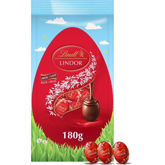 Lindt LINDOR Easter Milk Chocolate Mini Eggs Pouch 180 g, $5.56/100g