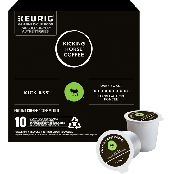 Kicking Horse Capsules K-Cup de café Kick Ass Kicking Horse, torréfaction foncée, 10 unités 10 ea, 1,80 $/1ch
