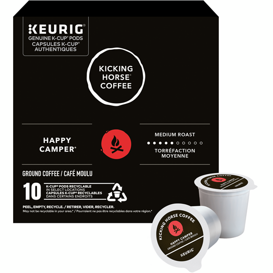 Kicking Horse Capsules K-Cup de café Happy Camper Kicking Horse, torréfaction moyenne, 10 unités 10 ea, 1,80 $/1ch
