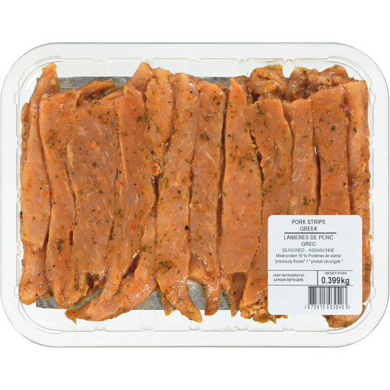 Lacroix Pork Strips Greek Seasoned 6x400.0 g, $2.50/100g