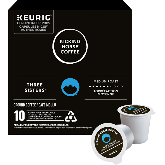 Kicking Horse Three Sisters, Medium Roast, K-Cup Coffee Pods, 10 Count 10 ea, $1.50/1ea