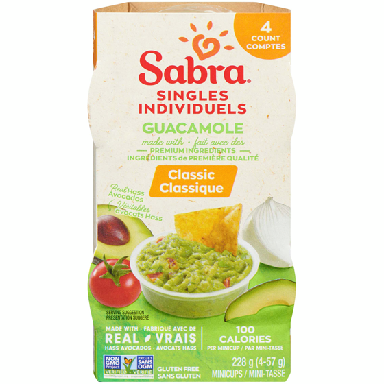 Sabra Guacamole individuels  56 g, 12,48 $/100g