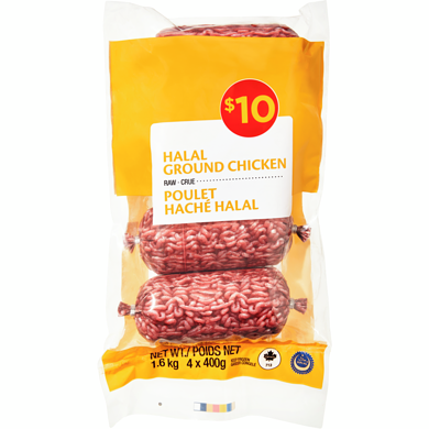 null Halal Ground Chicken 1.6 kg, $0.63/100g