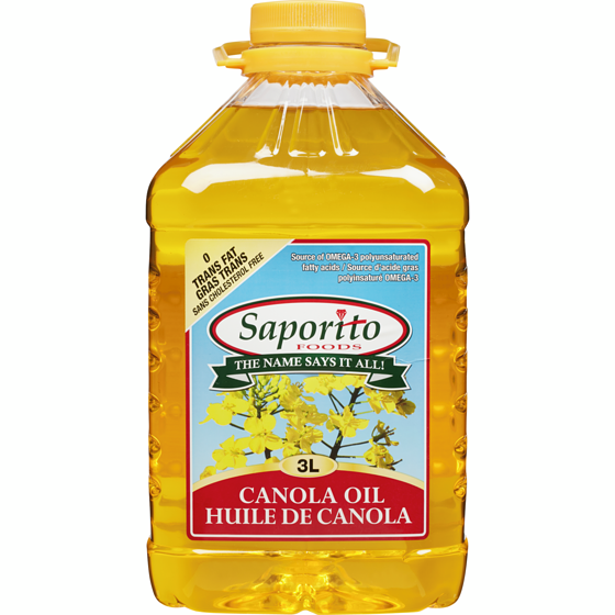 Saporito Huile de Canola 3 l, 0,37 $/100ml