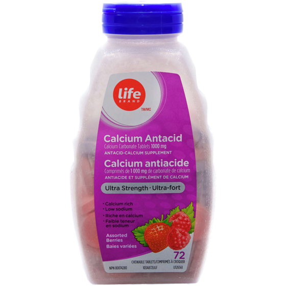 Life Brand Lb Us Calcium Antacid Berry 72ct 72 ea, $0.06/1ea