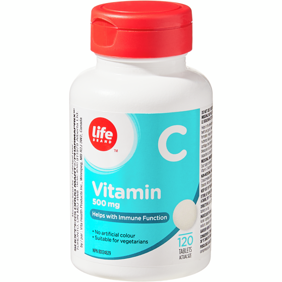 Life Brand Vitamin C 500 mg 120 Tablets 120 ea, $0.05/1ea