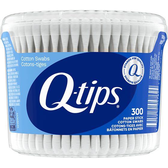 QTips Cotton Swabs Vanity Tub 300 ea, $0.02/1ea