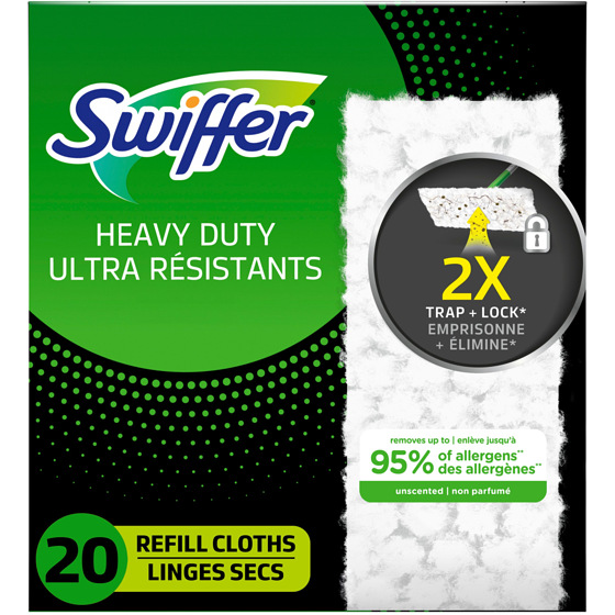 Swiffer Sweeper Heavy Duty Dry Multi-Surface Cloth Refills for Floor Sweeping and Cleaning, 20 count 20 ea, $0.55/1ea