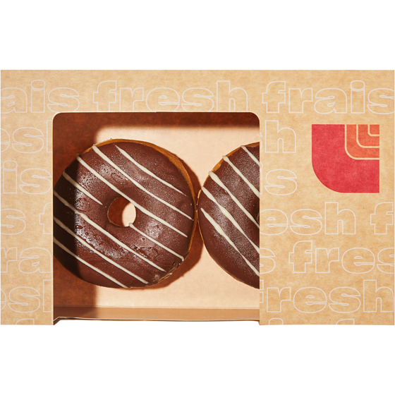 null Chocolate Donuts with Vanilla Drizzle 2-Pack 153 g, $1.95/100g