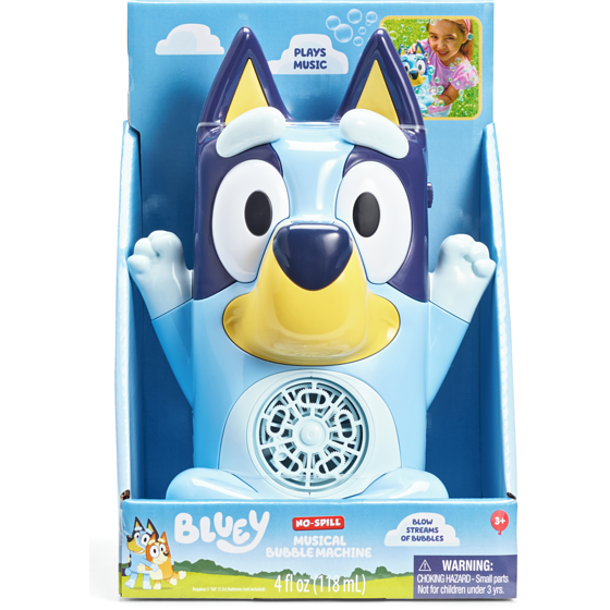 BLUEY Musical Bubble Machine 1 ea, $20.00/1ea