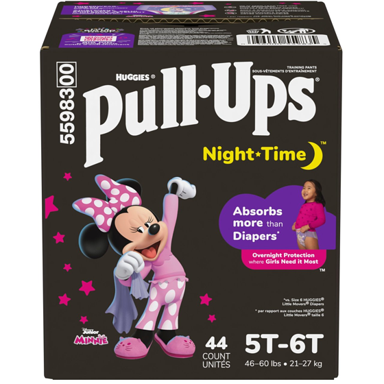 Huggies Sous-vêtements d’entraînement de nuit, filles, 5T-6T, 44 sous-vêtements 44 ea, 0,75 $/1ch