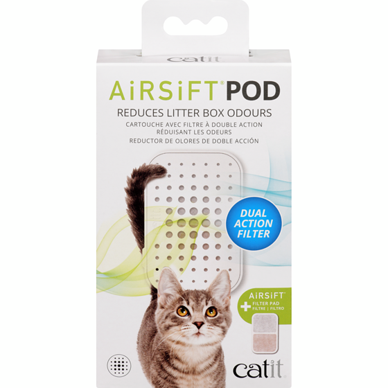 Catit Airsift pod filtre à double action réduisant les odeurs 1 ea, 14,50 $/1ch