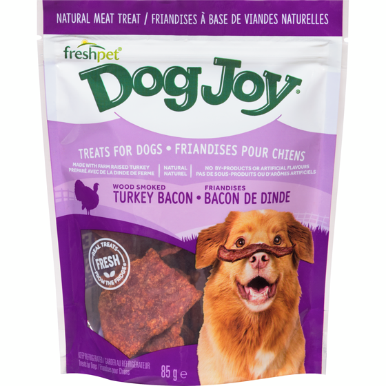 Freshpet Dog Joy Treats For Dogs Wood Smoked Turkey Bacon 85 g, $9.40/100g
