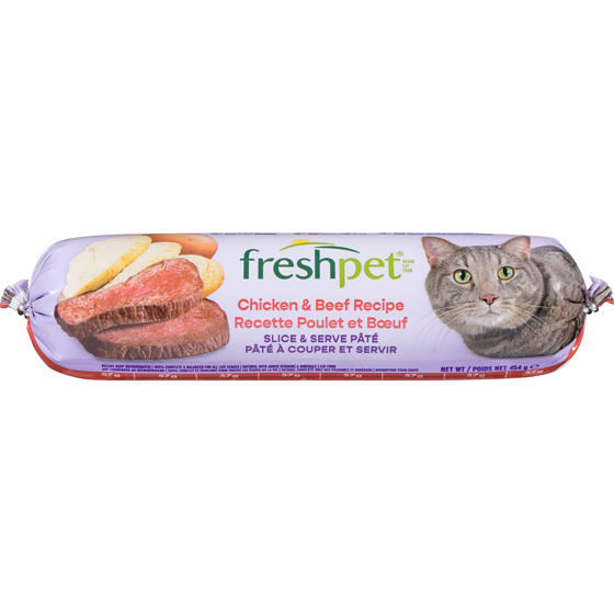 Freshpet Cat Food Chicken & Beef Recipe 454 g, $1.98/100g
