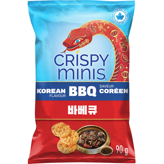 Quaker Crispy Minis galettes de riz brun saveur BBQ coréen 90 g, 3,61 $/100g
