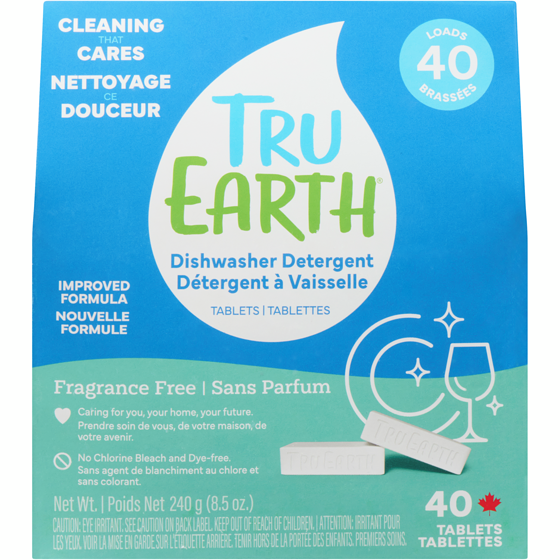 Tru Earth Détergent à vaisselle sans parfum 40 ea, 0,32 $/1ch