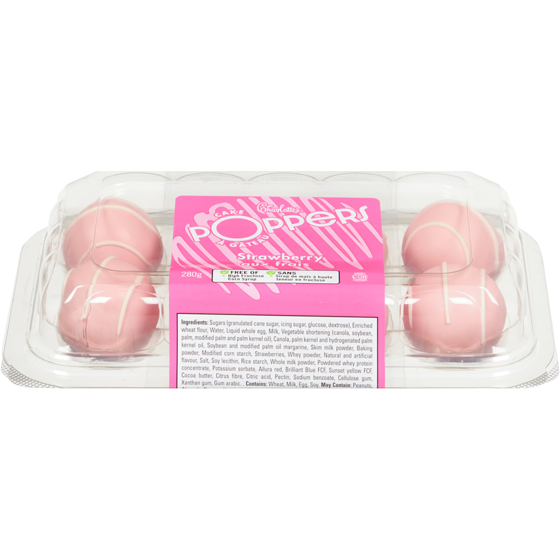Charlotte's Gâteaux Poppers fraises 280 g, 2,50 $/100g
