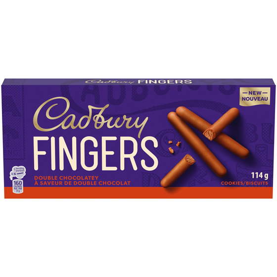 Cadbury FINGERS DOUBLE CHOCOLATEY Chocolatey Cookie Biscuits 114 g, $4.82/100g