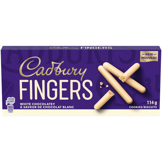Cadbury FINGERS WHITE CHOCOLATEY Chocolatey Cookie Biscuits 114 g, $4.82/100g