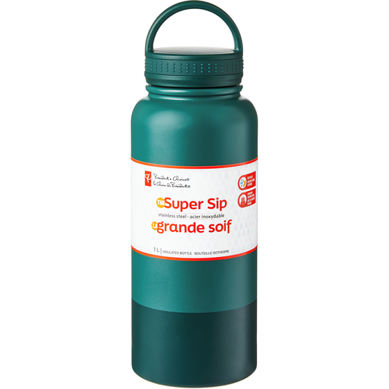 President's Choice The Super Sip Insulated Bottle - Green 1 ea, $22.00/1ea