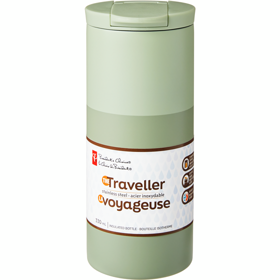 President's Choice The Traveller Insulated Bottle - Green 1 ea, $15.00/1ea