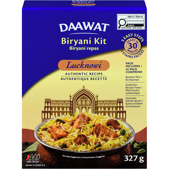 Daawat Lucknowi Biryani Kit 0.327 kg, $0.91/100g