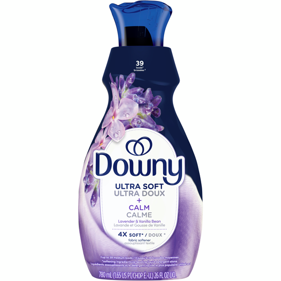 Downy Ultra Soft Plus Fresh Fabric Softener Liquid, Calm, Lavender and Vanilla Bean, 39 Lds 780 ml, $0.64/100ml