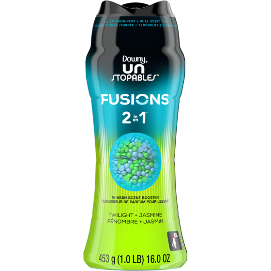 Downy Unstopables Fusions In-Wash Laundry Scent Booster Beads, Twilight and Jasmine Scent, 2-in-1 All Day Freshness 453 g, $3.97/100g