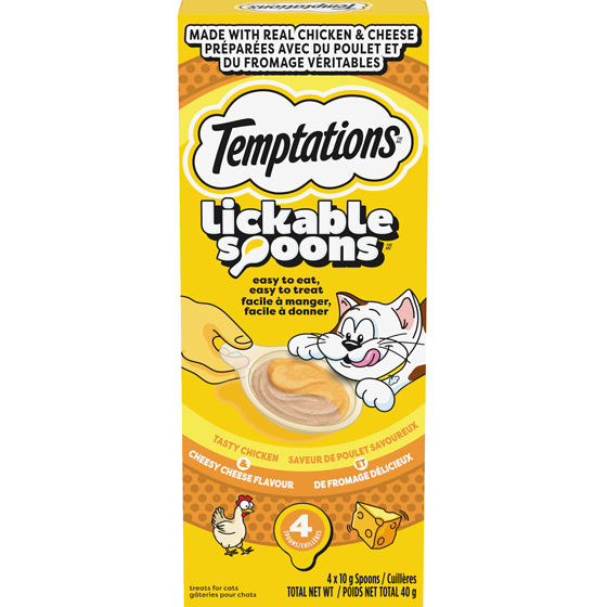 Whiskas Lickable Spoons Treats For Cats Tasty Chicken & Cheesy Cheese Flavour 40 g, $8.73/100g