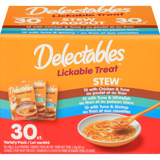 Hartz Stew Lickable Stew Treat For Cats Variety Pack 30x1.2 kg, $106.92/100g