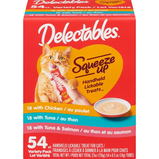 Hartz Squeeze up friandises à lécher à donner à la main pour chats lot variété 30x756.0 g, 1,76 $/100g