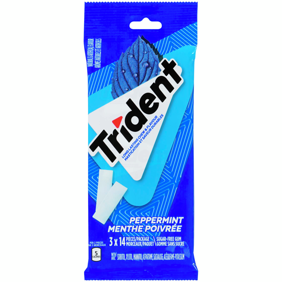 TRIDENT Sugar-Free Gum Peppermint 3 ea, $2.26/1ea